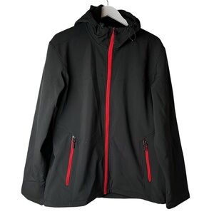 Stormtech Mens Jacket Full Zip Orbiter Softshell Hoodie Black SZ L Cenex KSH-1